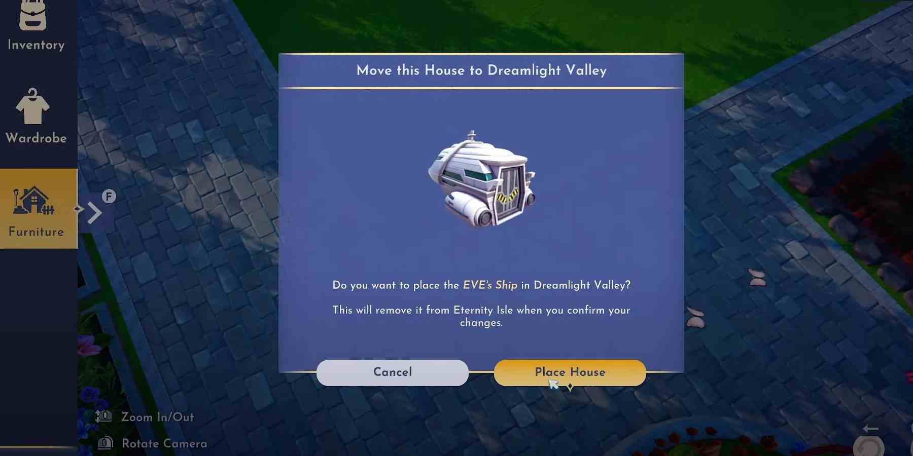 Disney Dreamlight Valley, EVE'nin Gemi Evini Vadiden Eternity Isle'a Taşıyor