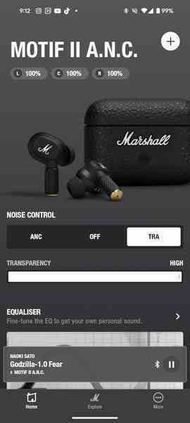 Marshall Bluetooth uygulaması iş başında.