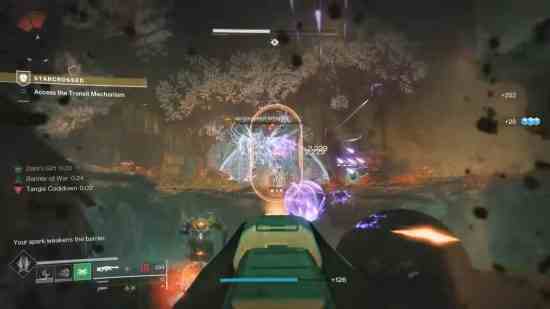 Destiny 2 yıldız çapraz dilek koruyucusu egzotik görevi: bir mini patron bir kalkanı koruyor