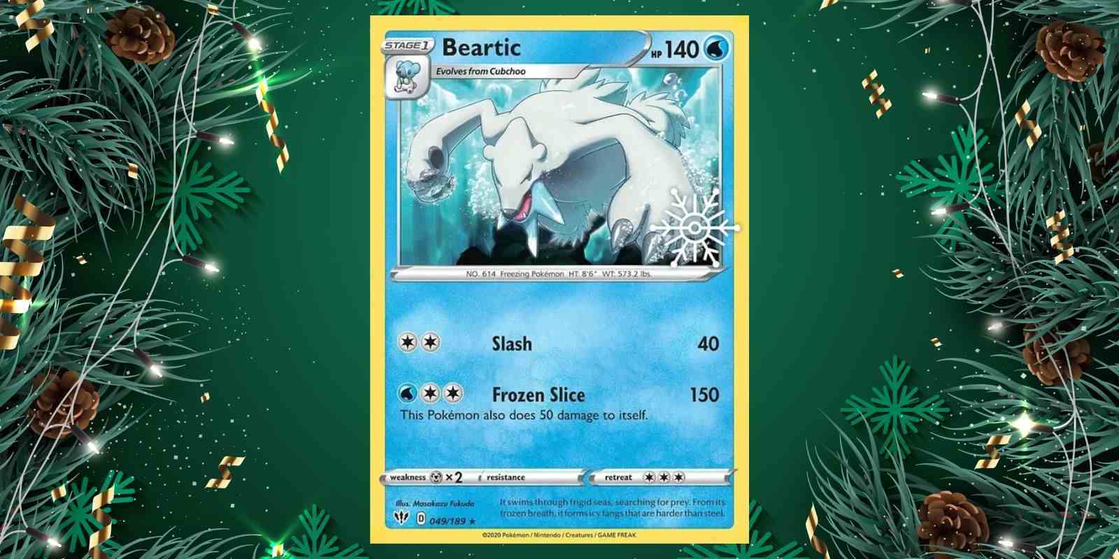 Beartic 049 tatil Pokemon TCG Tatil Kartları