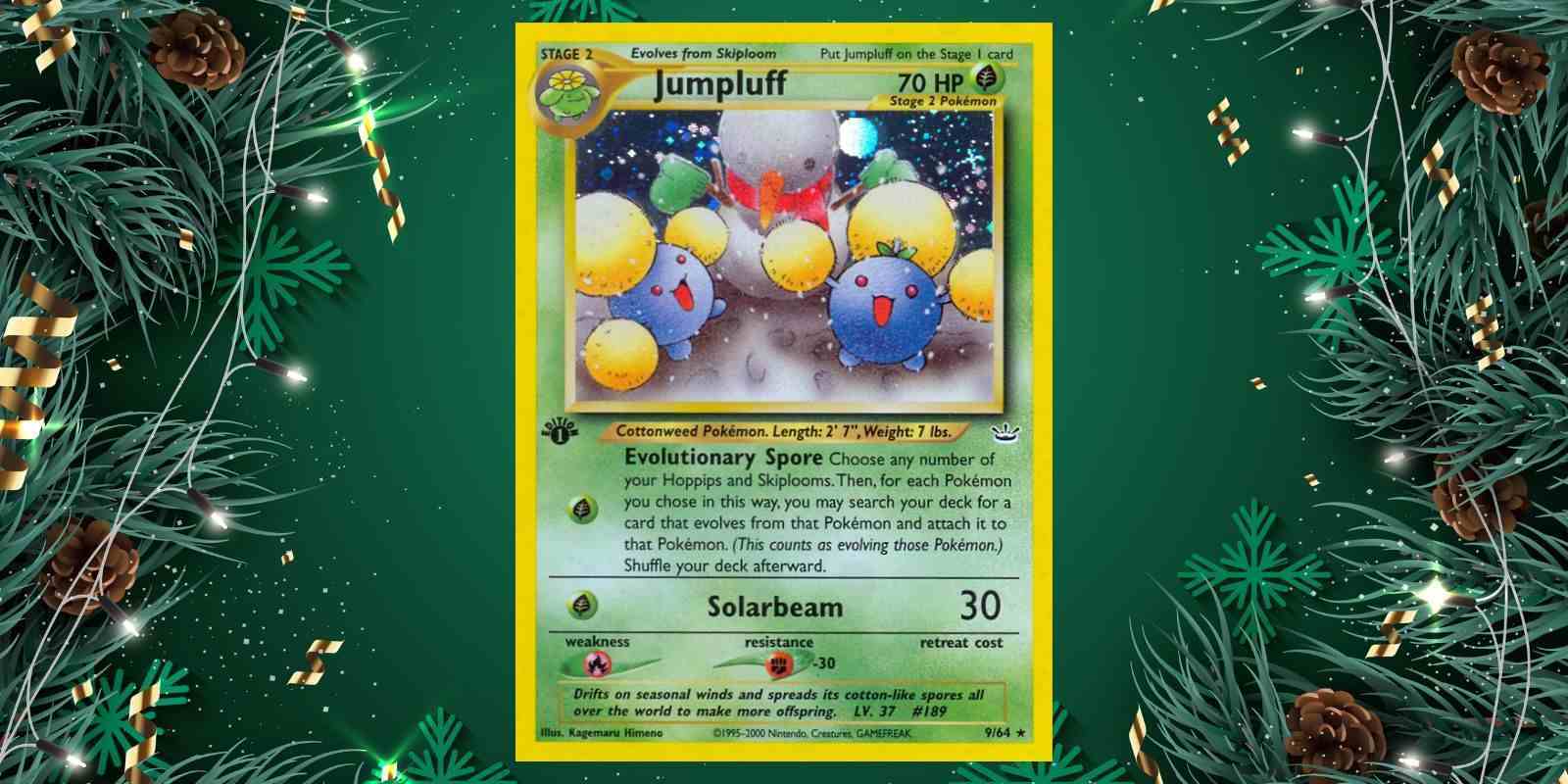 Jumpluff 9 Pokemon TCG Tatil Kartları