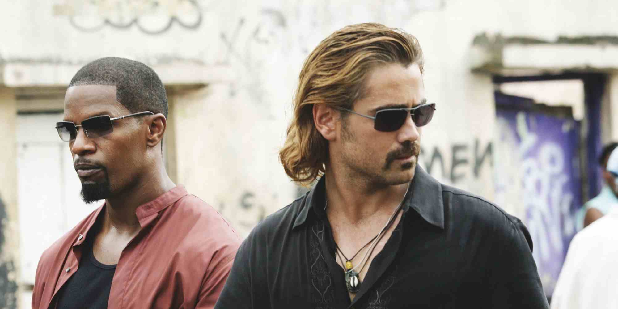 Miami Vice'ta Jamie Foxx ve Colin Farrell. 