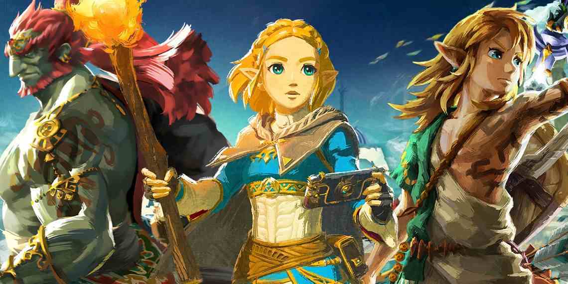 Resimde Ganondorf, Zelda ve Link'in yer aldığı Zelda Krallığı Efsanesinin Gözyaşları