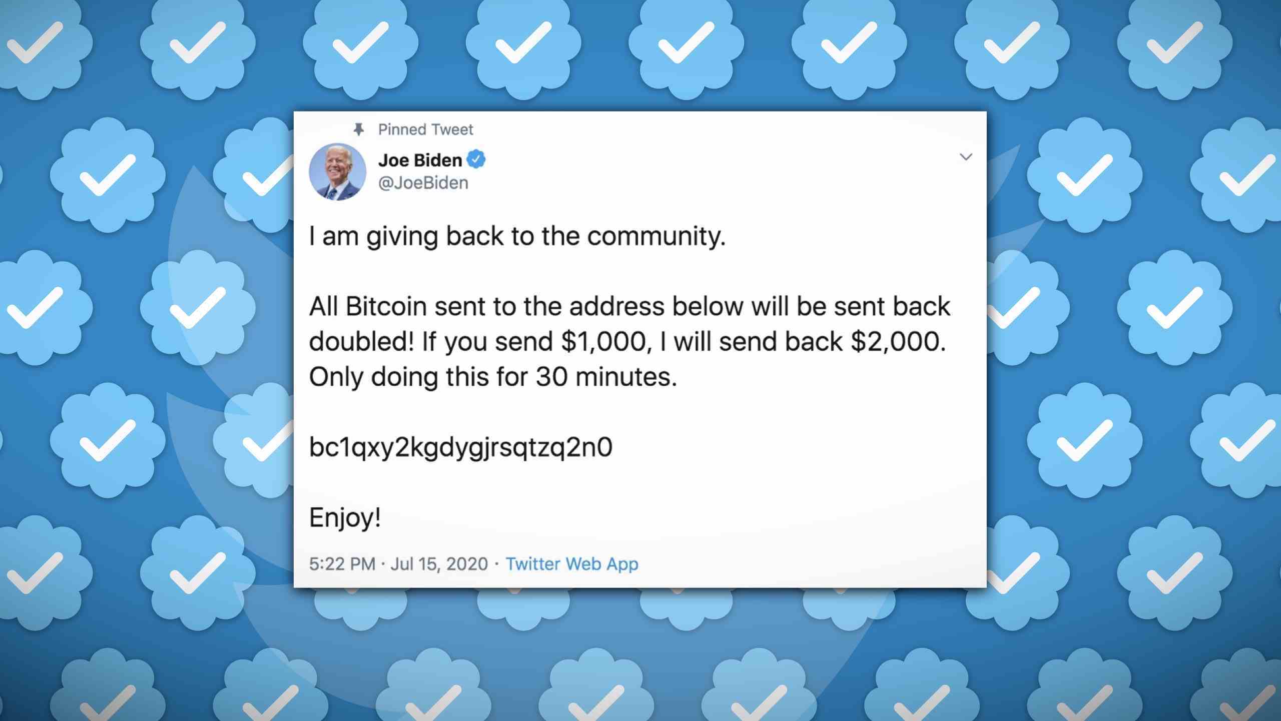 Mavi doğrulanmış Twitter kontrollerinin arka planı, hacklenmiş Joe Biden hesabından kripto para birimi dolandırıcılığı yayan bir tweet ile birlikte