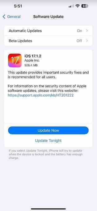 Apple, iki sıfır gün güvenlik açığını gidermek için iOS 17.1.2'yi yayınladı - Apple, iki ciddi Sıfır gün güvenlik açığını kapatmak için iOS 17.1.2 ve iPadOS 17.1.2'yi yayınladı