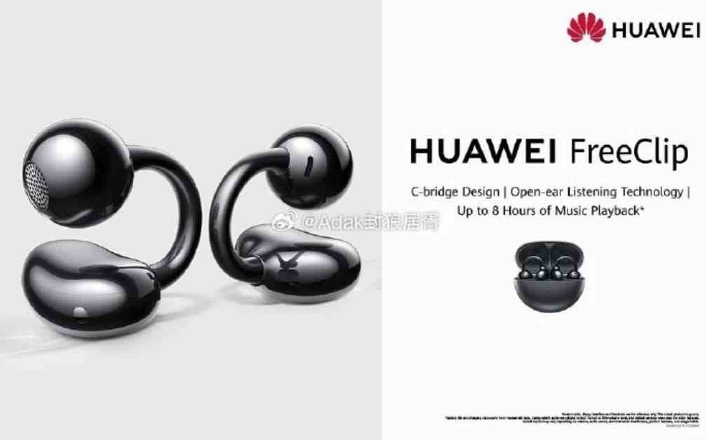 Huawei, bu FreeClip tomurcuk sızıntısıyla arkası açık kulaklık alanına adım atıyor