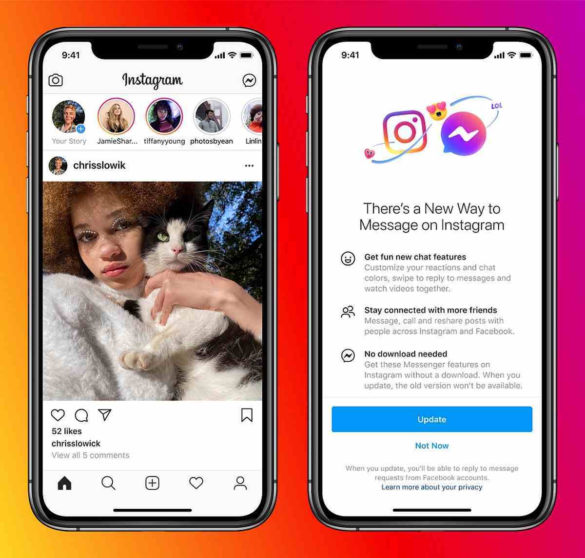 instagram messenger sohbetleri meta satır içi Instagram messenger