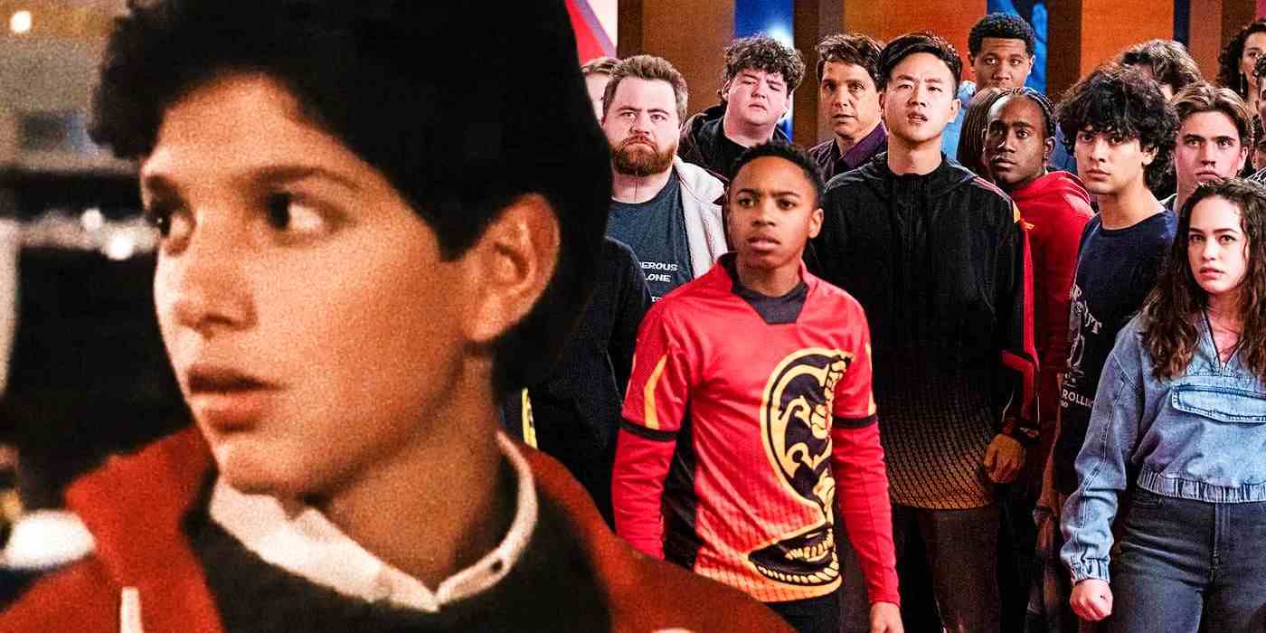 The Karate Kid'de Daniel Larusso'nun ve Cobra Kai'de Cobra Kai ile Miyagi Do öğrencilerinin yer aldığı özel bir resim