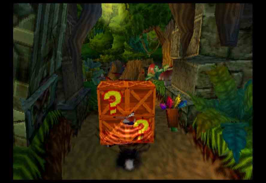 Crash Bandicoot 2'de bazı kutuları parçalamadan önce kaza yapın.