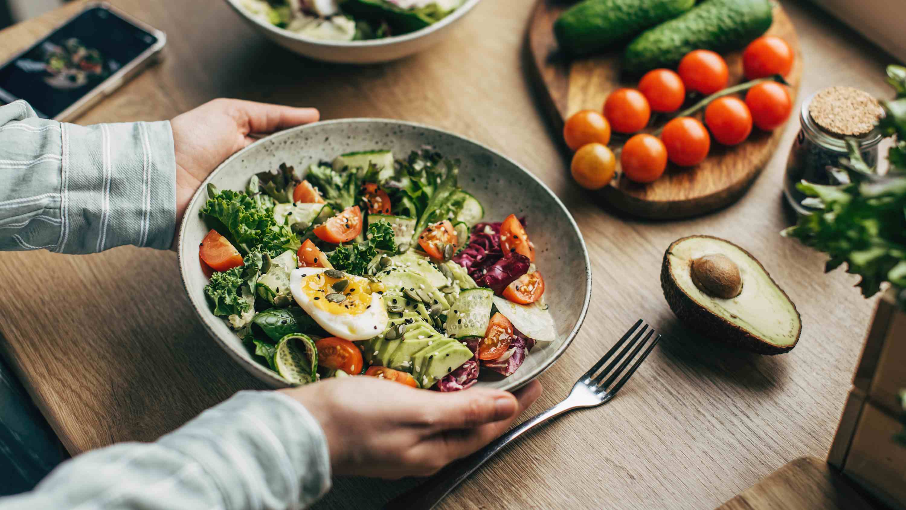 renkli bir salata fotoğrafı