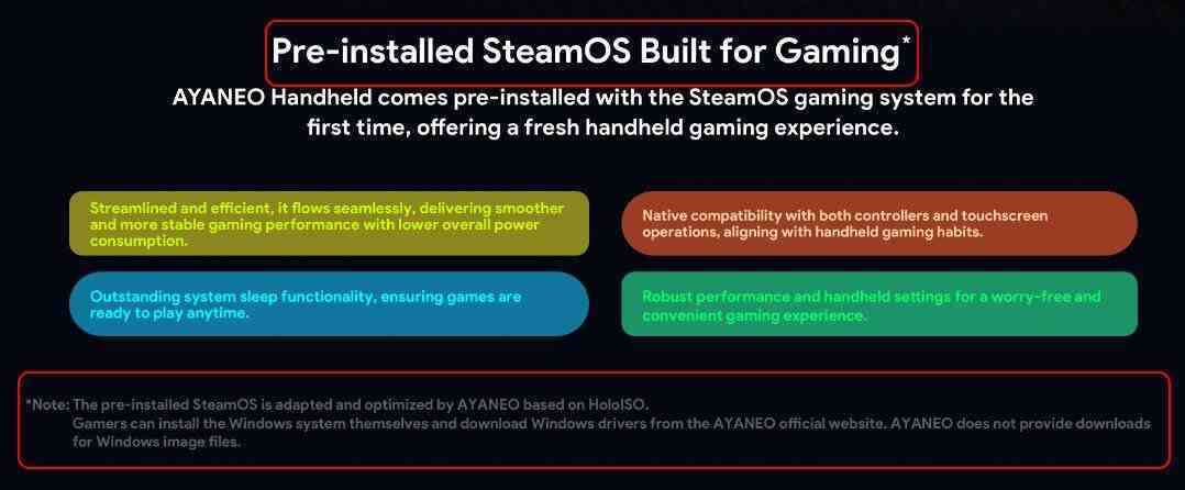 Ayaneo Next Lite - SteamOS hakkında yalan söylüyor