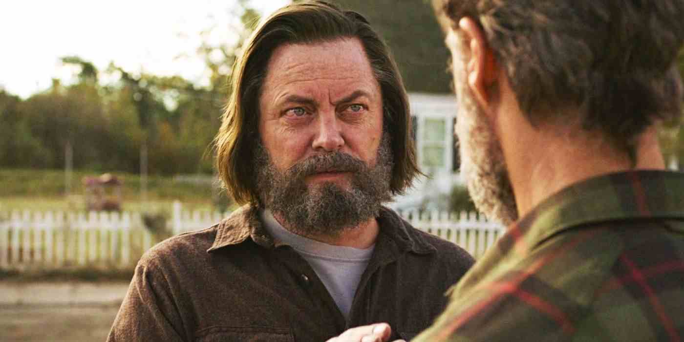 Bill (Nick Offerman), The Last Of Us 3. bölümde Frank (Murray Bartlett) ile konuşuyor