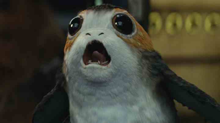 Son Jedi'da bir porg. 