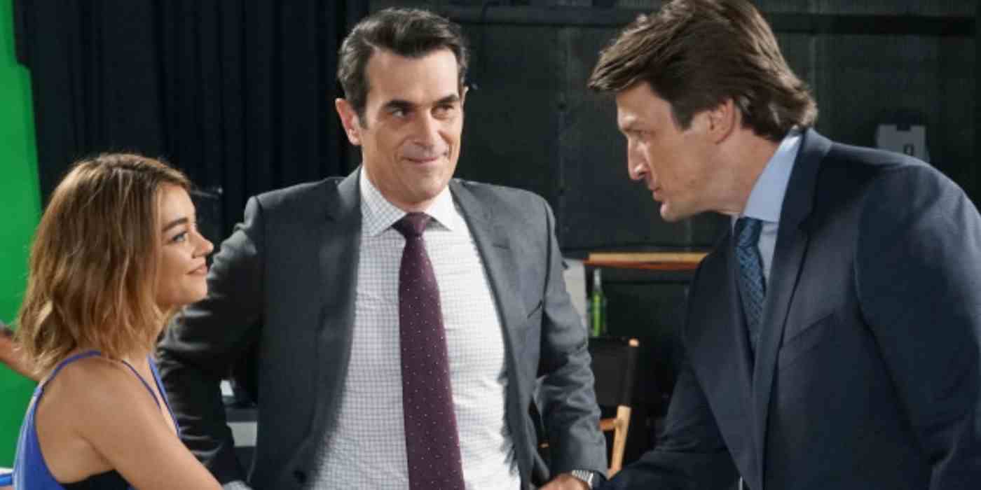 Nathan Fillion, Modern Family dizisinde Phil ve Haley ile birlikte Rainer Shine rolünde