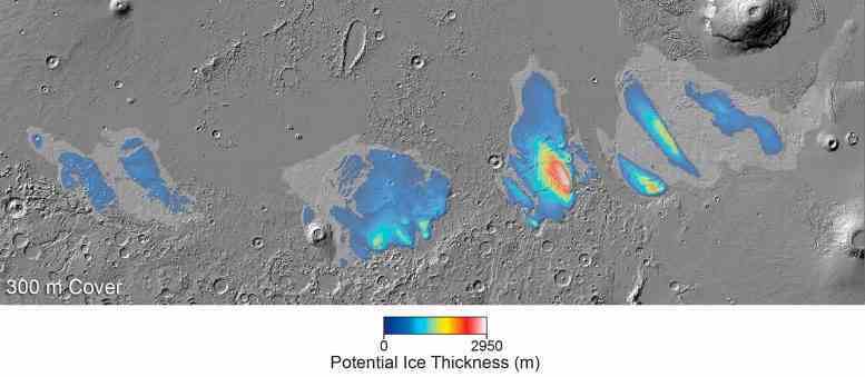 Mars Medusae Fossae Formasyonunun Konumu Açıklamalı