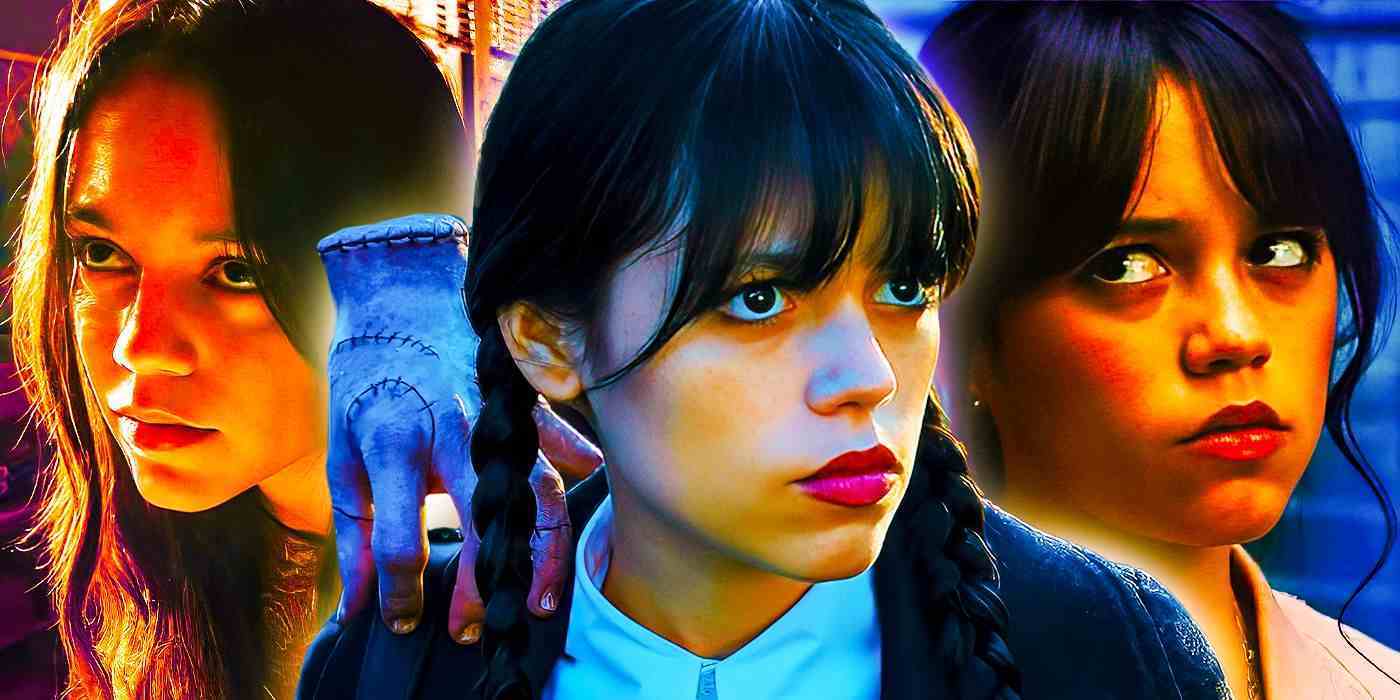 Çarşamba dahil Jenna Ortega filmleri ve TV şovlarından oluşan kolaj