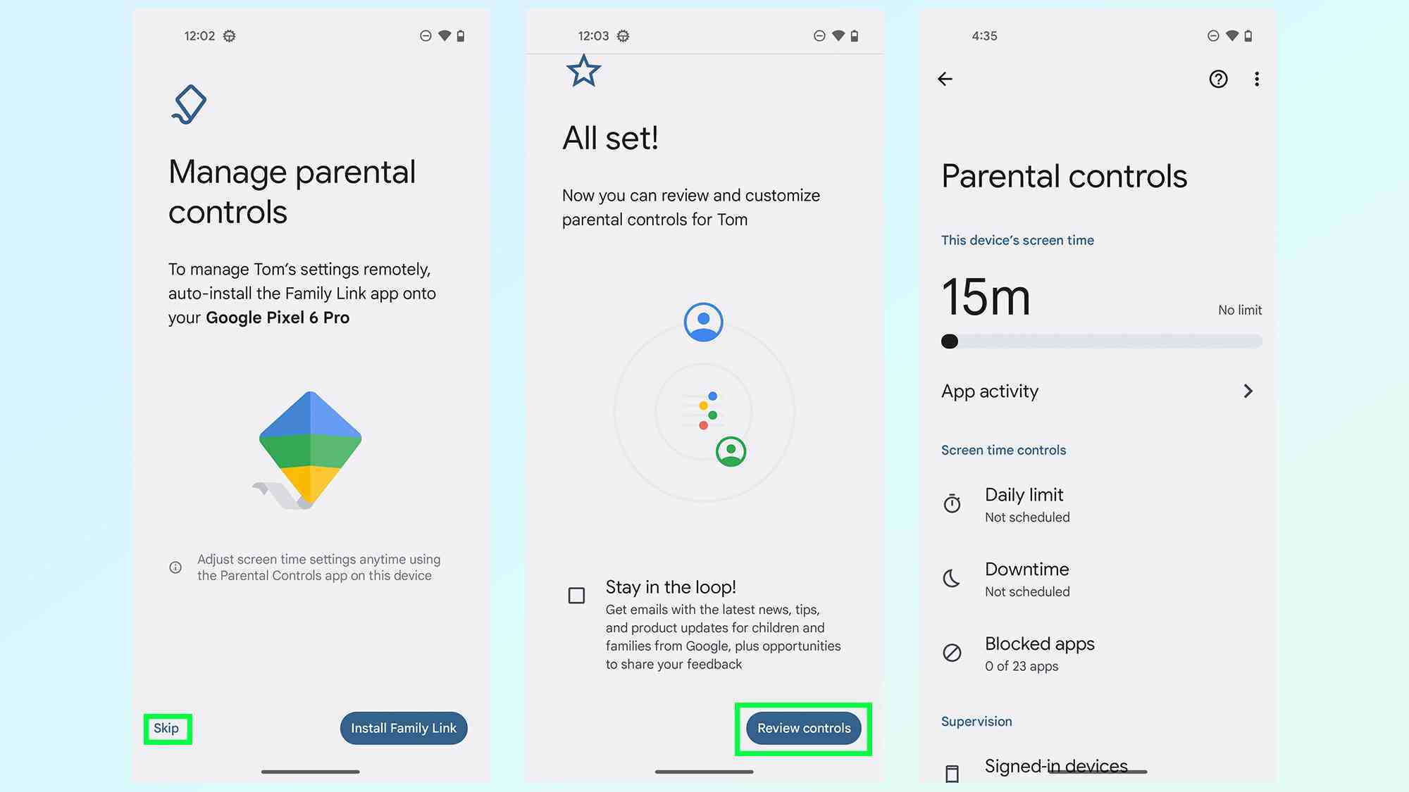 android'de family link ile ebeveyn kontrolleri nasıl kurulur