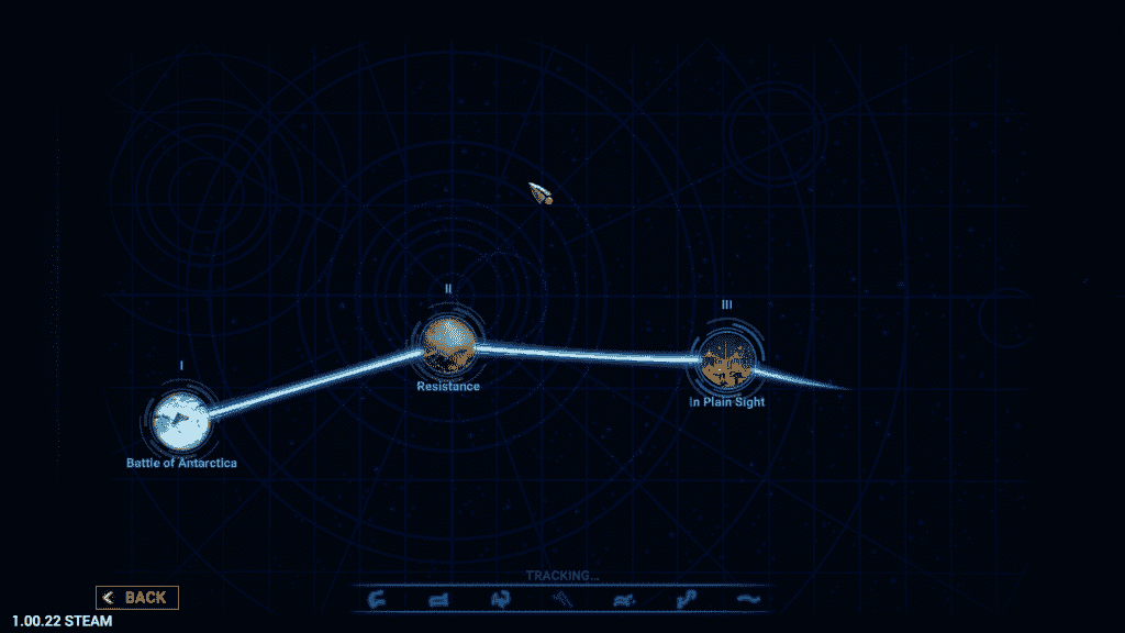 Stargate: Zaman Tutucuları görev seçim ekranı