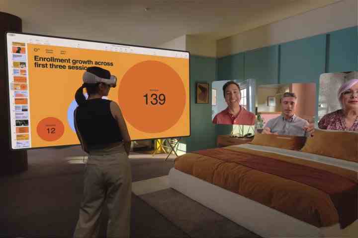 Apple Vision Pro'nun mekansal bilgi işlemi evden çalışmayı kolaylaştırabilir.