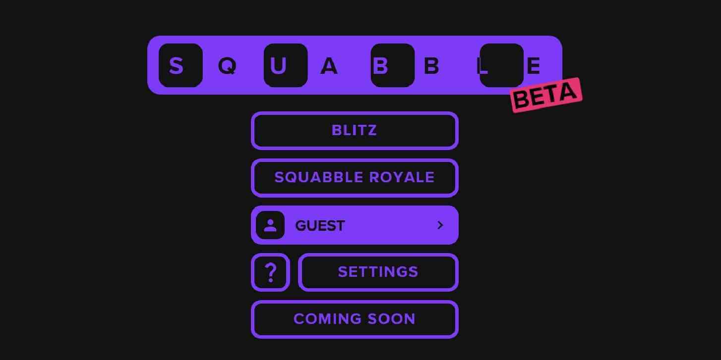 Çevrimiçi oyun Squabble için beta tahtası