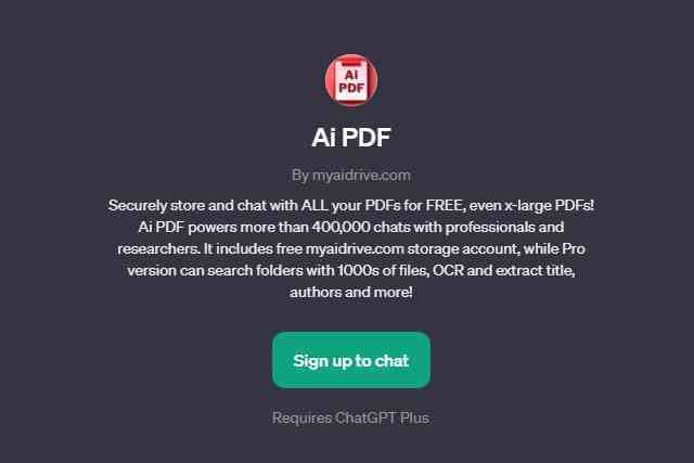 AI PDF özel GPT.