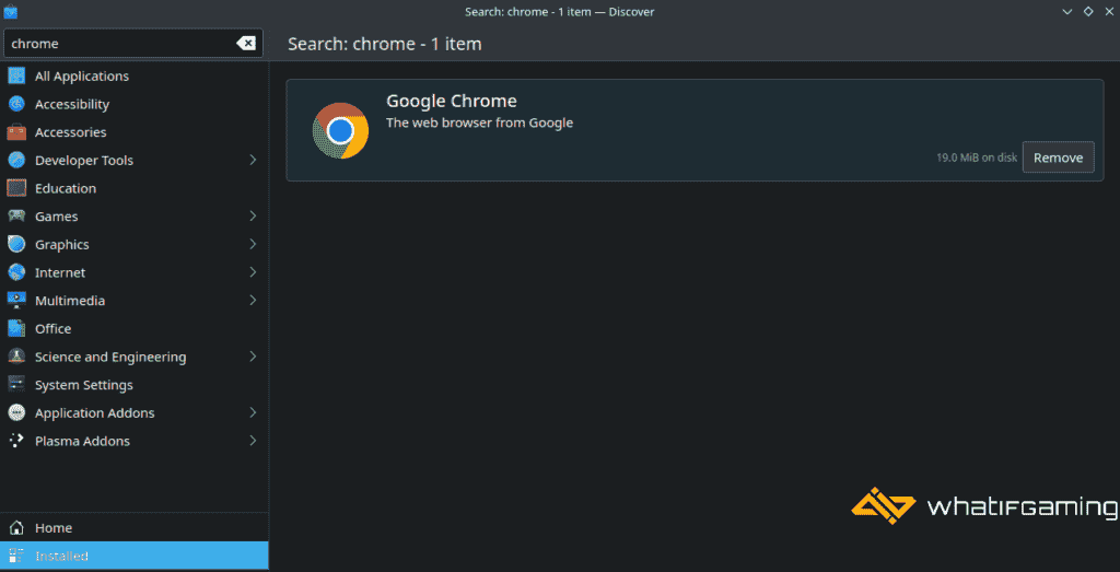 Keşfet'te Google Chrome