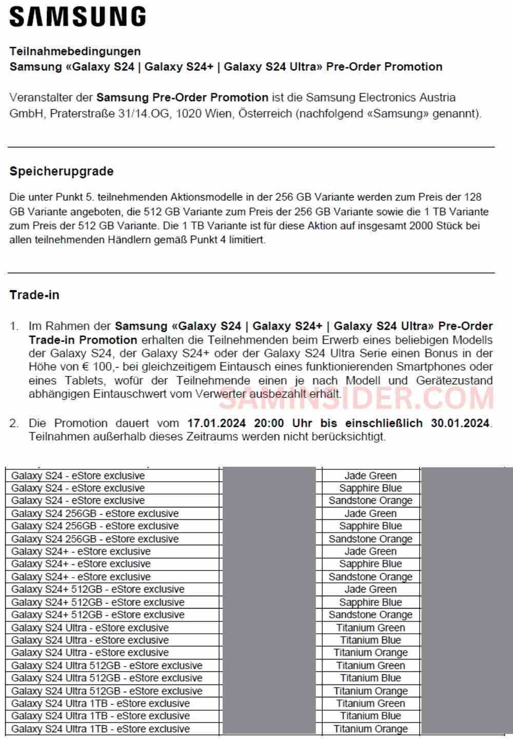 Samsung Galaxy S24 ön sipariş avantajları ve özel renkler Avrupa'da sızdırıldı