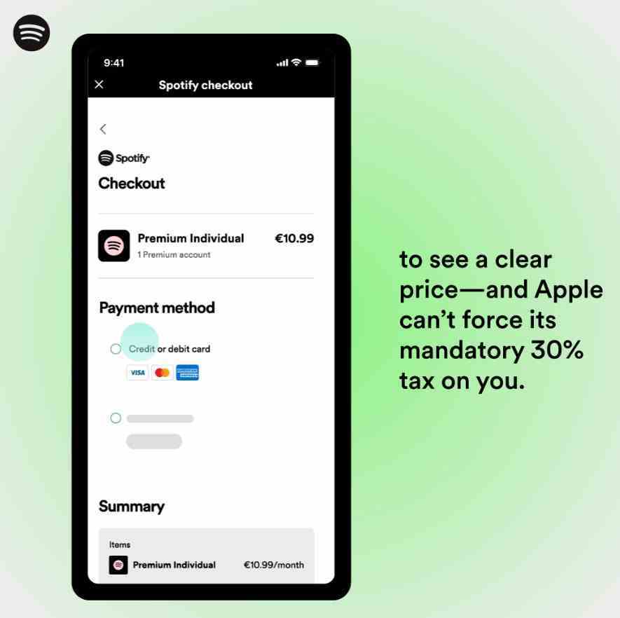 Spotify, Apple'ın yüzde 30'luk ücretini atlatmak için uygulama içi ödeme işlevi ekleyecek