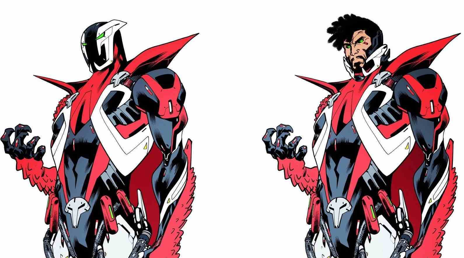 Spawn'ın yeni fütüristik versiyonu için Ze Carlos konsept çizimi