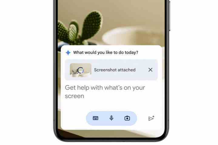 Google Gemini uygulaması Android'de çalışıyor.