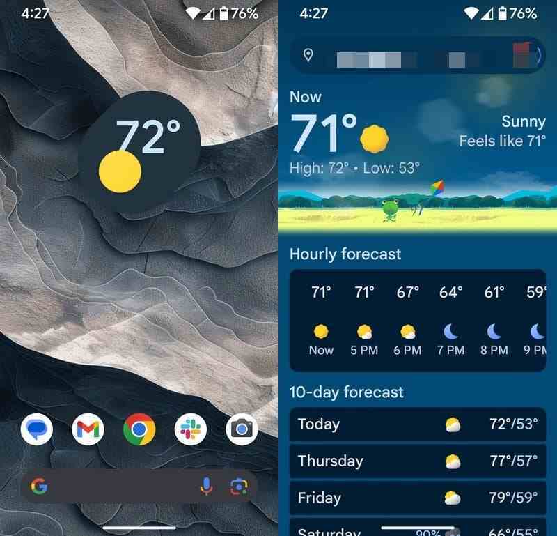 Google'ın Hava Durumu widget simgeleri yenileniyor