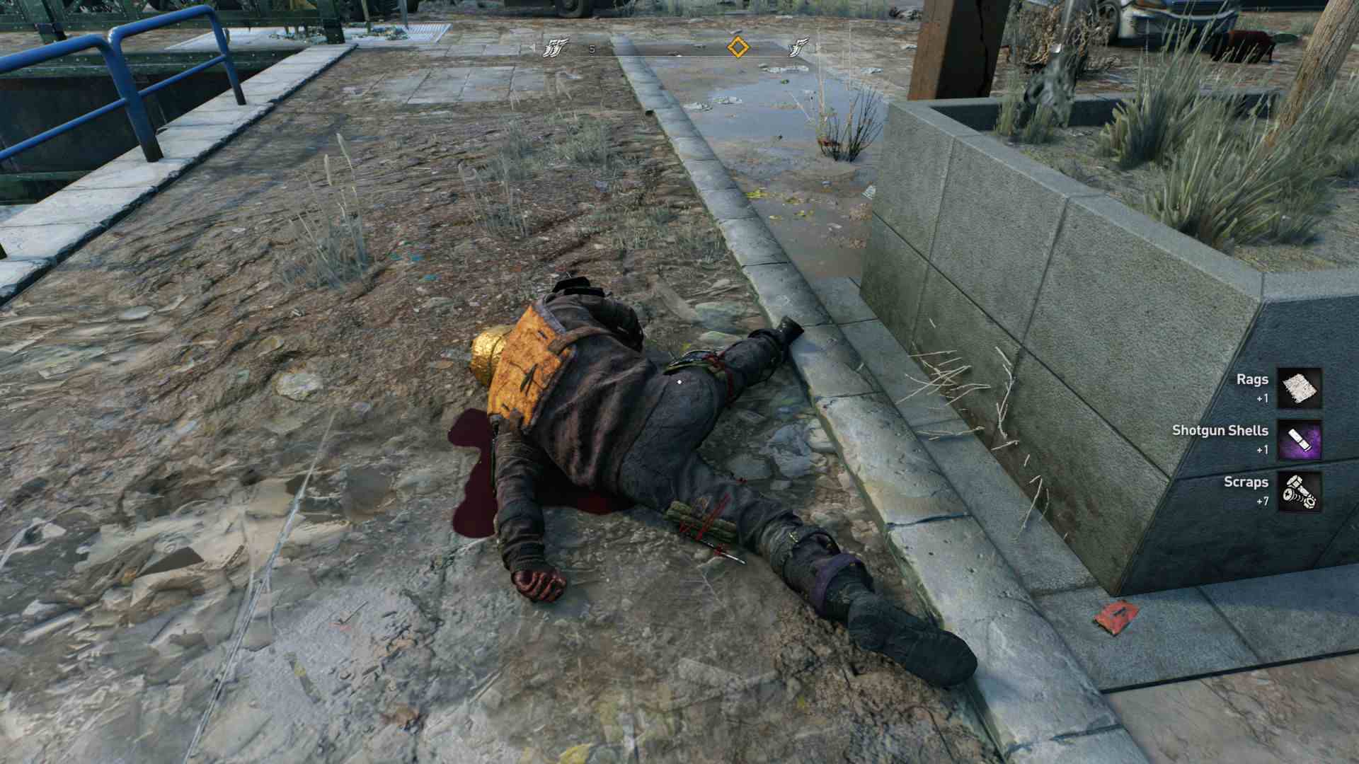 Dying Light 2'de düşmüş bir Renegade'den av tüfeği cephanesi temizleme