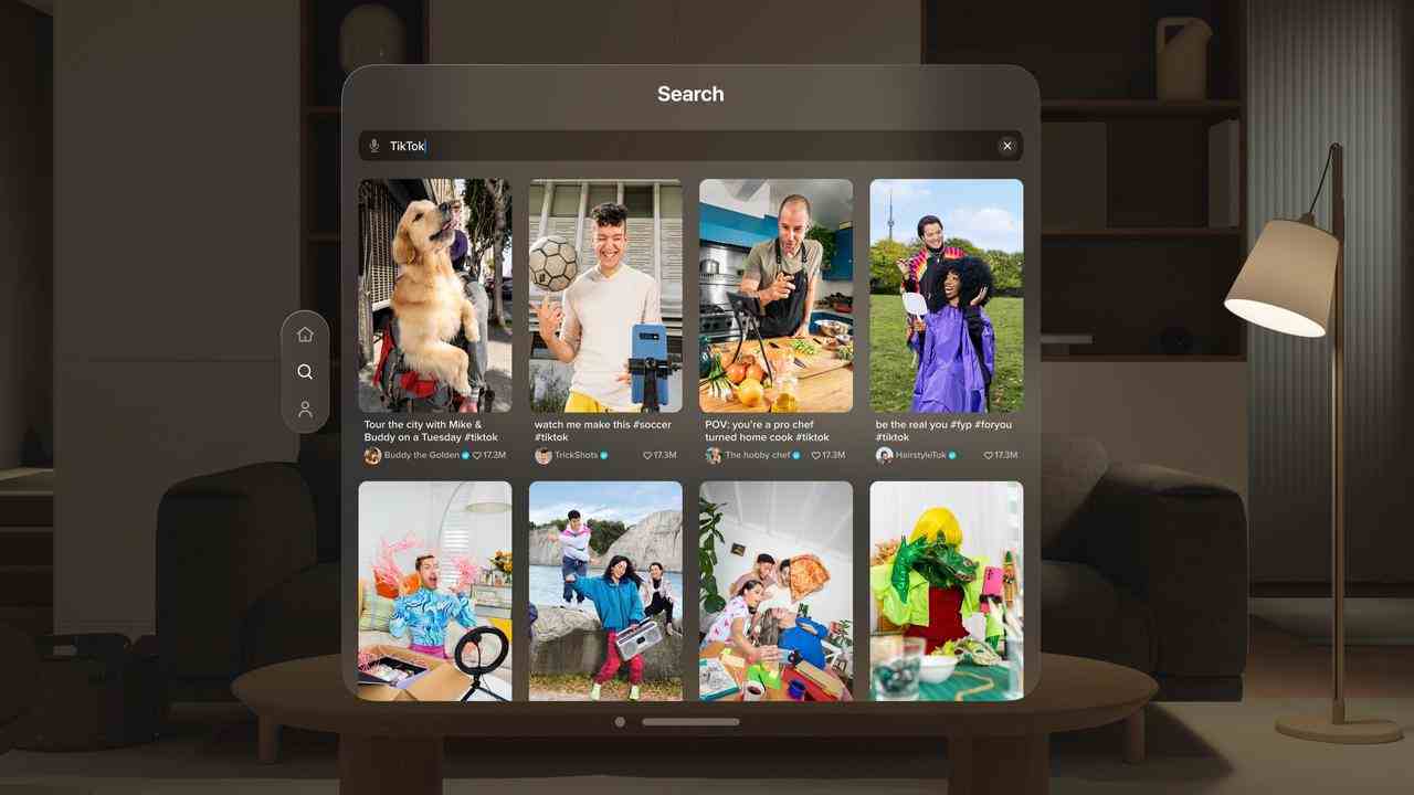 Apple Vision Pro'da TikTok