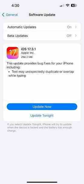 Apple, hataları ortadan kaldırmak için iOS 17.3.1'i yayınladı - iOS 17.3.1, Apple'ın belirlediği bir hata da dahil olmak üzere iPhone hatalarını yok etmek için yayınlandı