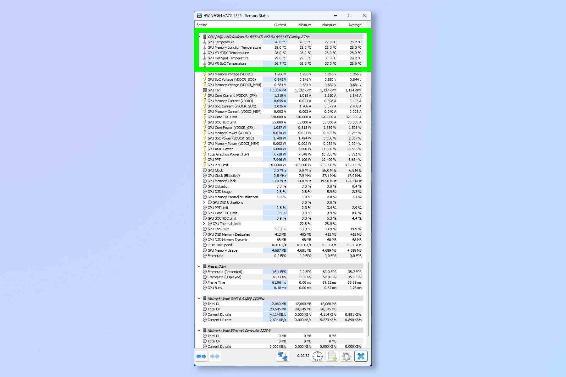 Windows'ta GPU Sıcaklıklarının nasıl kontrol edileceğini gösteren ekran görüntüsü