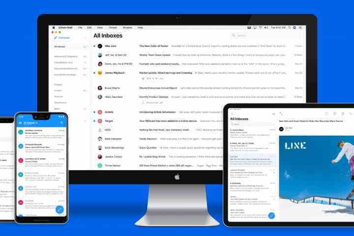 iPhone, iMac ve iPad dahil olmak üzere çeşitli Apple cihazlarında çalışan Edison e-posta uygulaması.