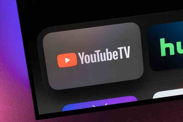 Apple TV'de YouTube TV uygulaması simgesi.