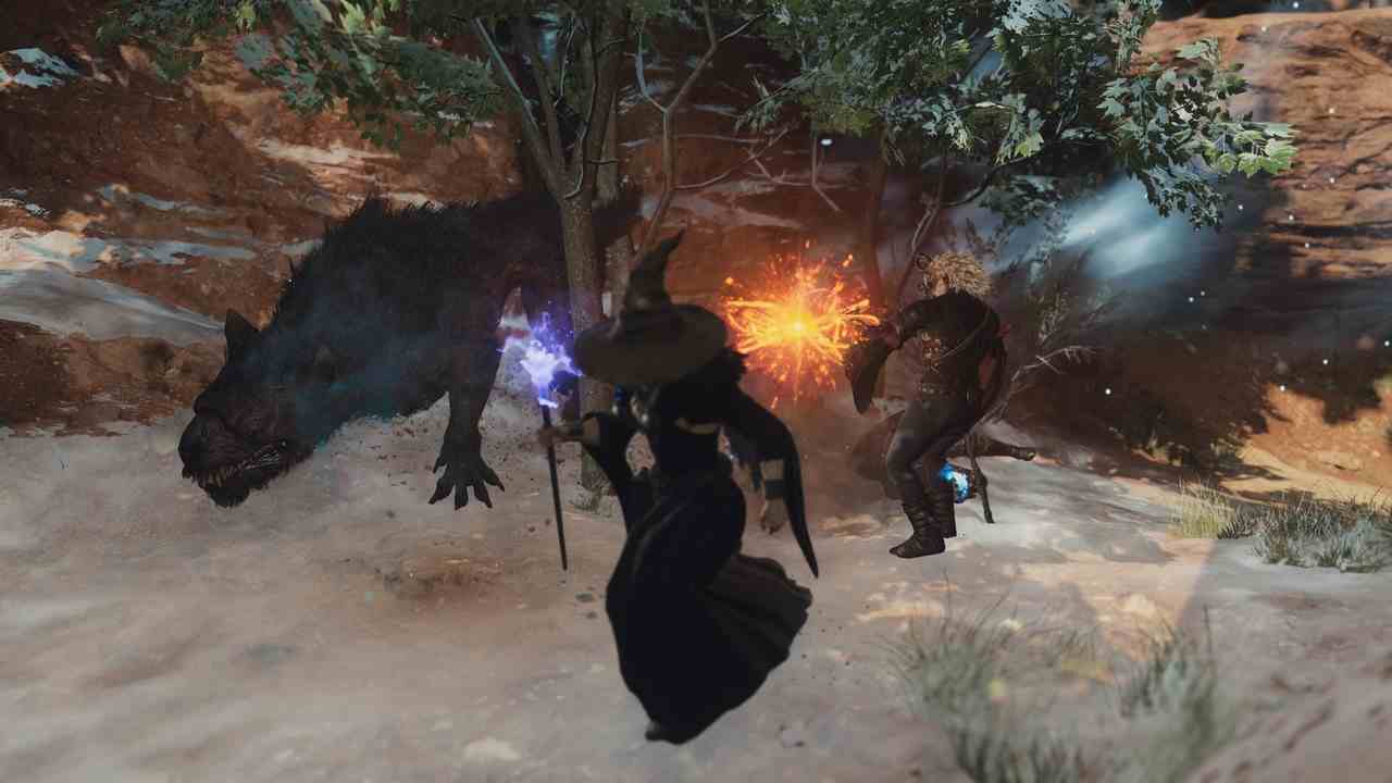 Dragon's Dogma 2'de dev bir kurdun ekran görüntüsü.