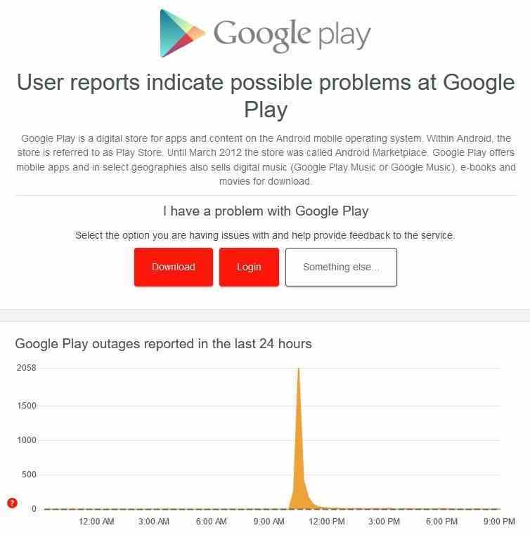 Google Play Store Salı sabahı çöktü - Bugün Facebook ve Instragram'ın yanı sıra Google Play Store da kapandı