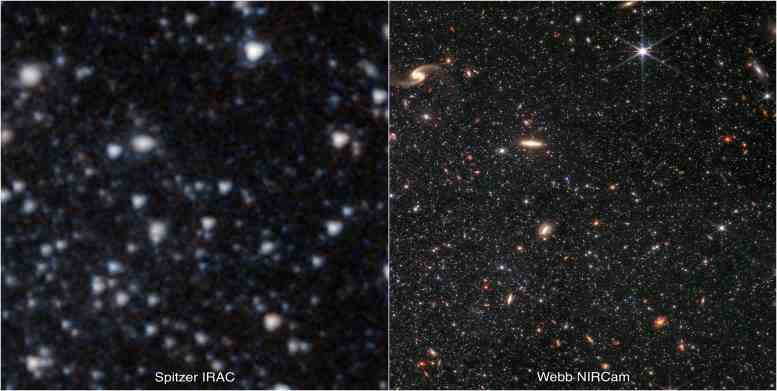 Cüce Galaksi WLM (Spitzer IRAC ve Webb NIRCam)