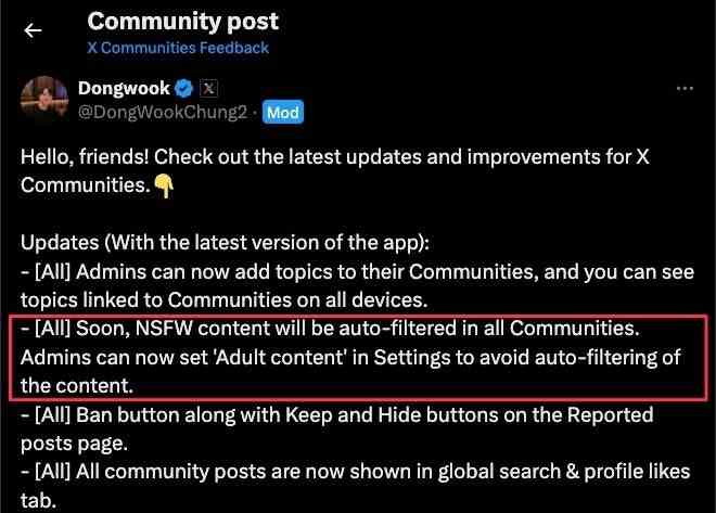 X, NSFW Topluluklarının yolda olduğunu doğruladı