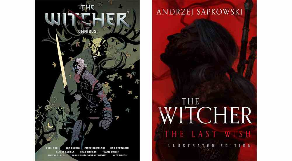 The Witcher çizgi romanı çok amaçlı Cilt.  1 ve The Witcher: Son Dilek (Birinci Kitap) Resimli Baskı