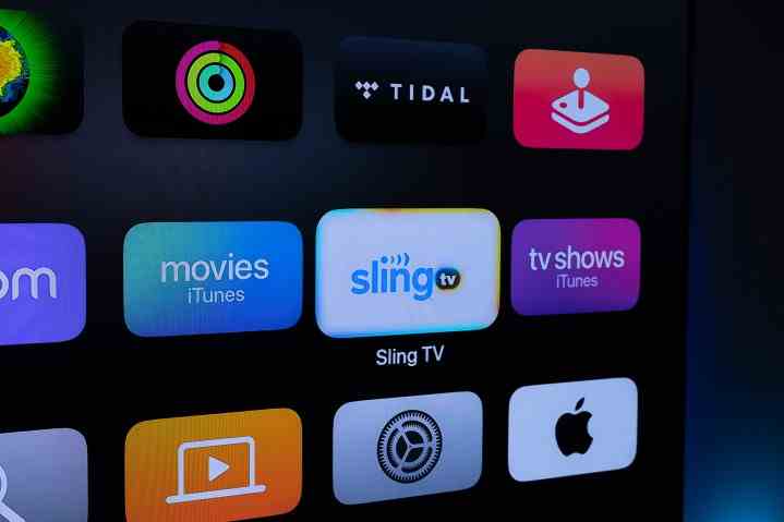 Apple TV'de Sling TV uygulaması simgesi.