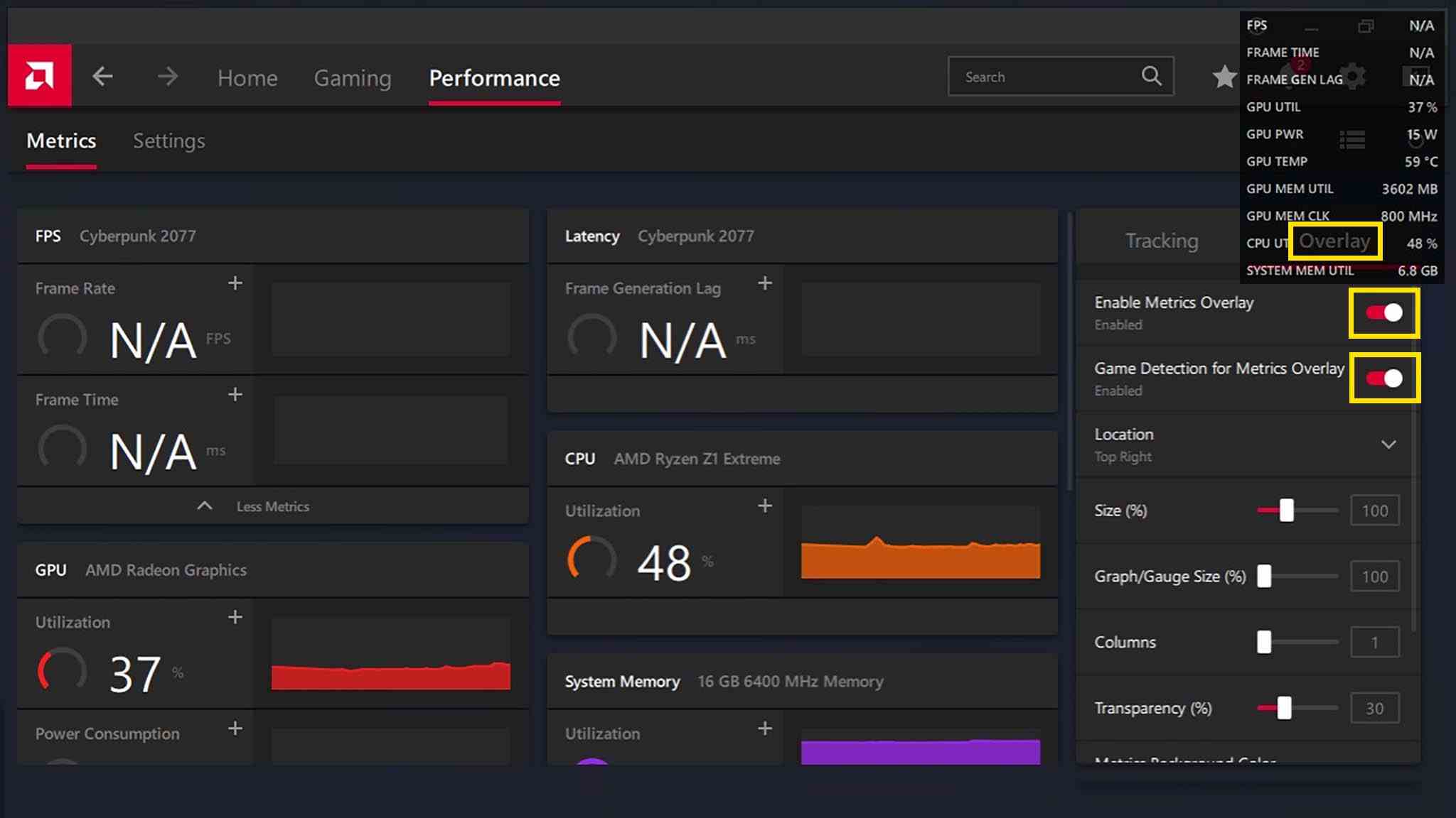 ROG Ally AFMF ayarları: AMD Performans katmanı.