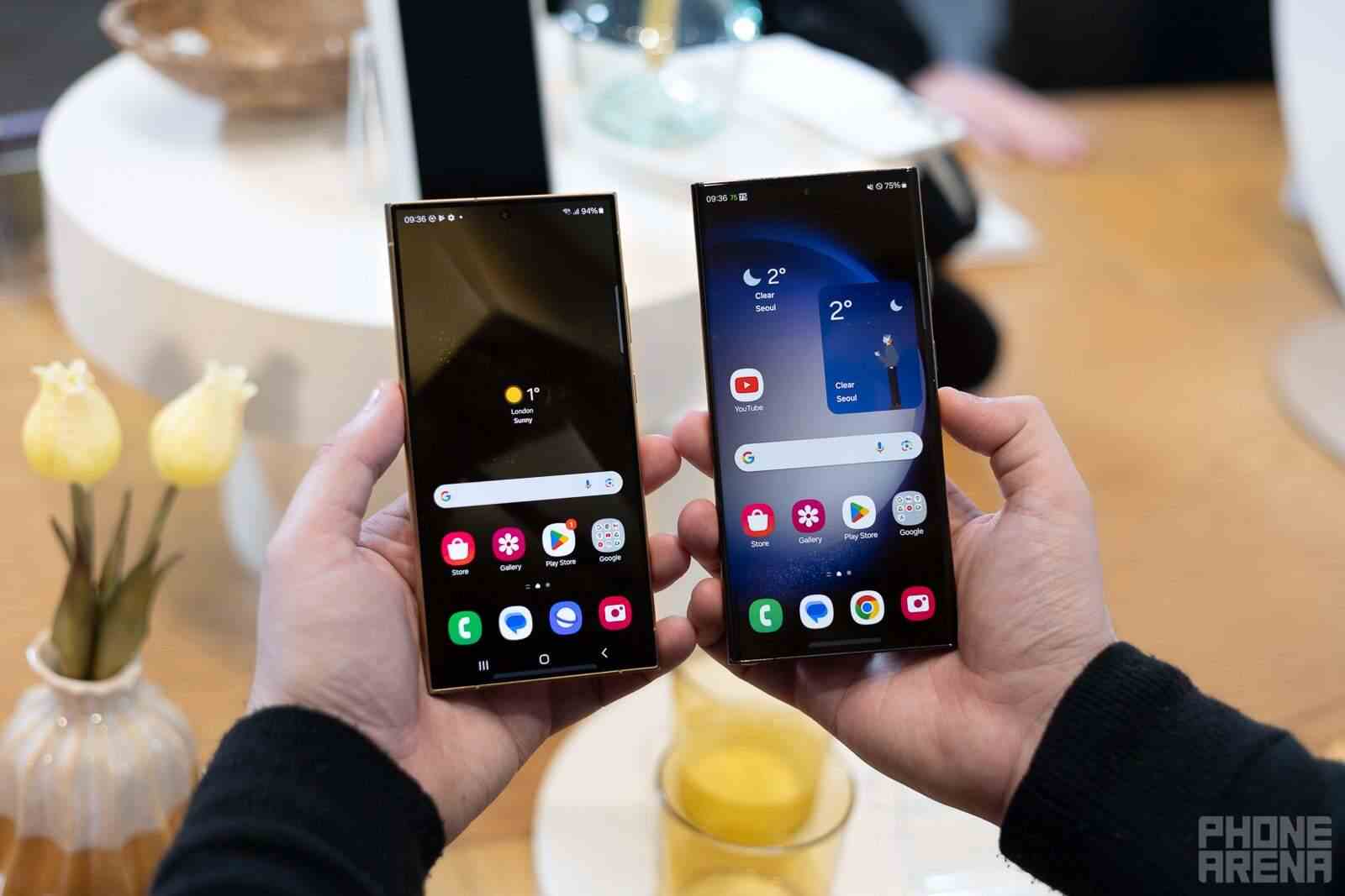 S24 Ultra ve S23 Ultra (Resim Kaynağı - PhoneArena) - Galaxy AI, Galaxy S22'ye doğru gidiyorsa gerçekten S24 Ultra'ya ihtiyacınız var mı?