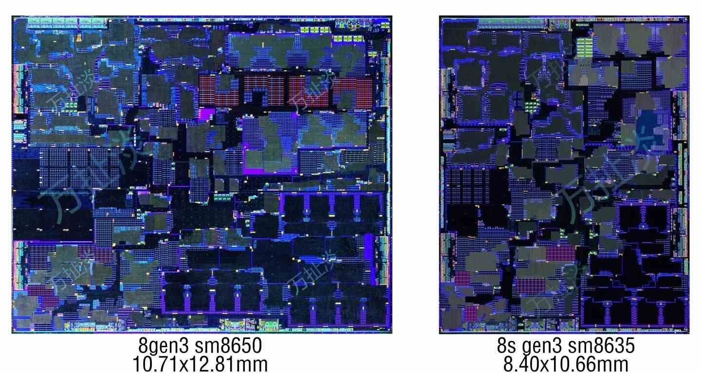 Resim kredisi - ITHome - Snapdragon 8s Gen 3, 8 Gen 3'ten %35 daha küçüktür: bir göz atın!