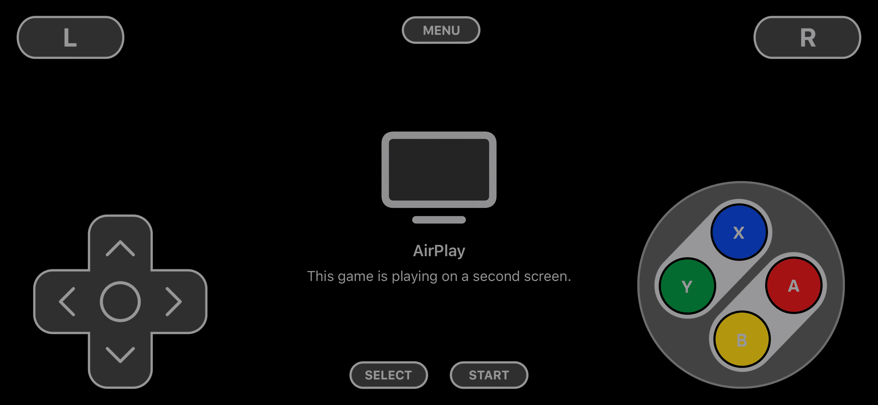 Delta emülatörü AirPlay ekranı