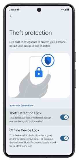 Hırsızlık Algılama Kilidi, hırsızlığın algılanması durumunda telefonunuzu kilitler - Harika Android 15 özellikleri arasında Özel Alan ve Hırsızlık Algılama Kilidi bulunur