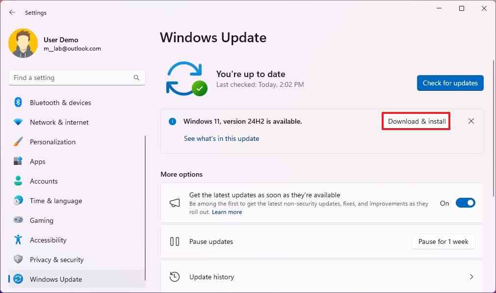 Windows 11 2024 Güncelleştirmesi indirme önizlemesi