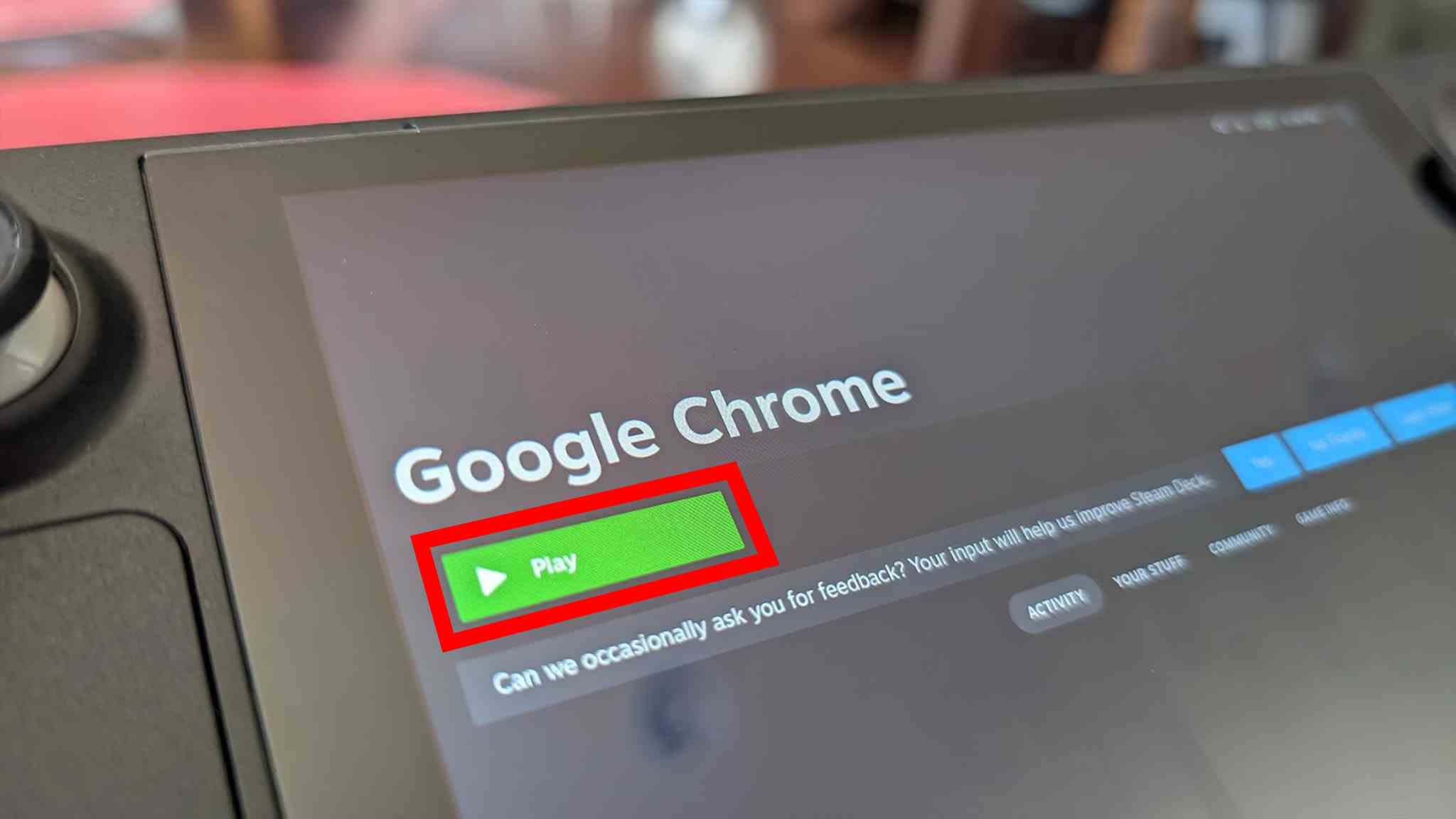 Steam Deck'te Google: Google Chrome'u oynayın.